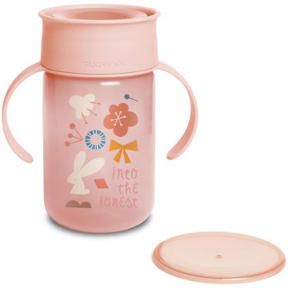 Tasse d'apprentissage 360° Into the forest rose (340 ml) (Suavinex) - Image 1