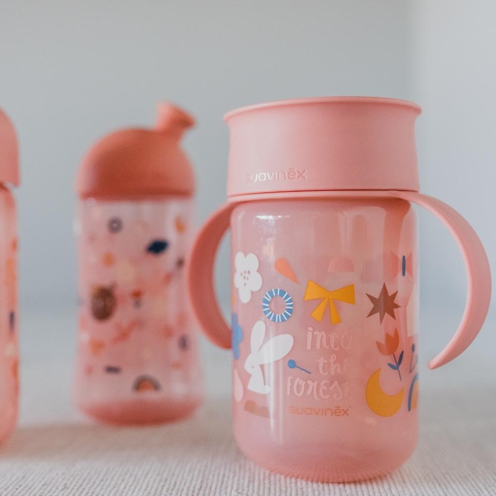 Tasse d'apprentissage 360° Into the forest rose (340 ml) (Suavinex) - Image 3
