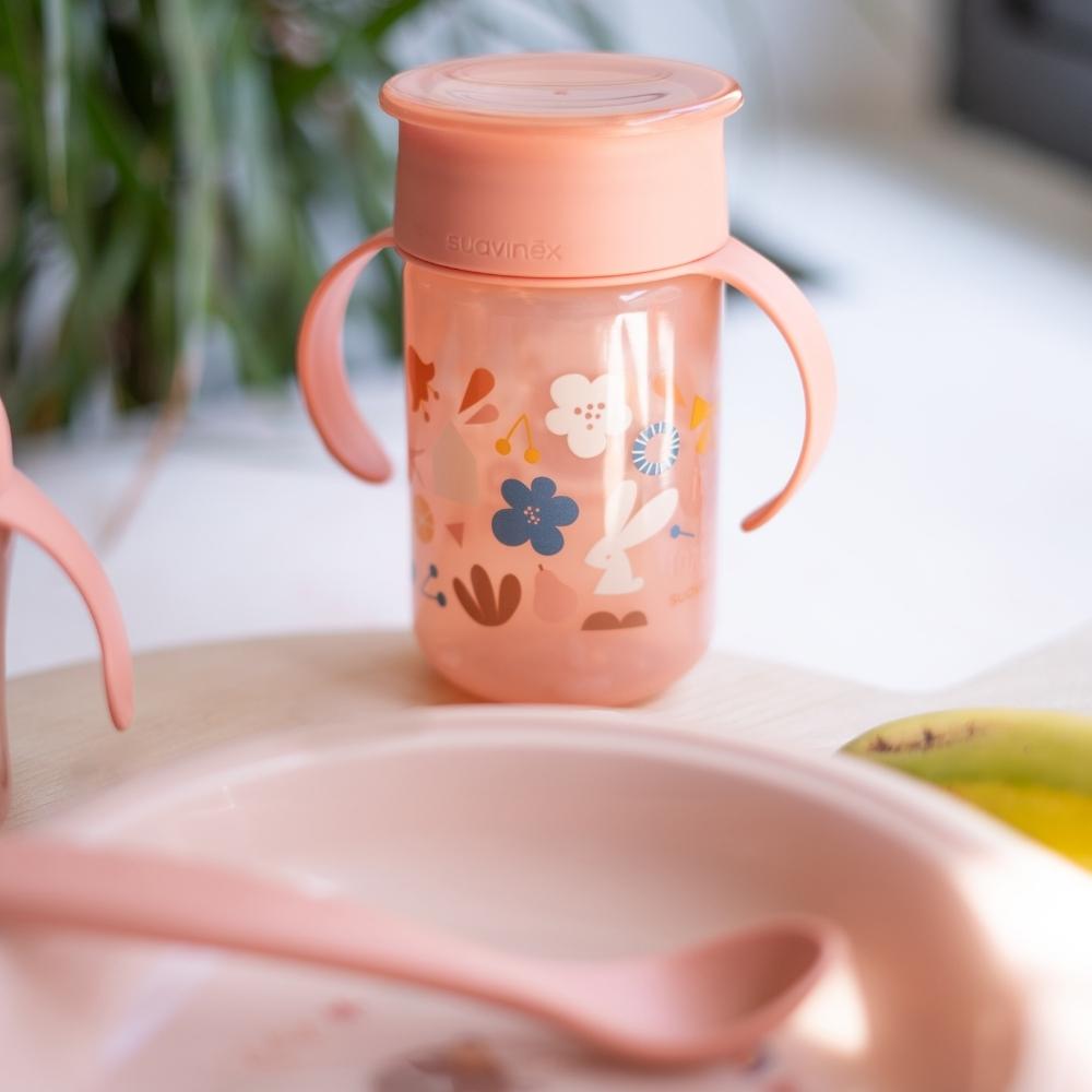 Tasse d'apprentissage 360° Into the forest rose (340 ml) (Suavinex) - Image 5