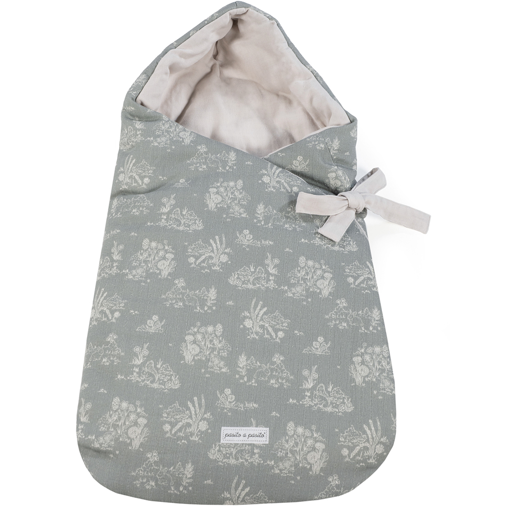 Nid d'ange avec capuche Toile de Jouy Forest (Pasito a pasito) - Image 1