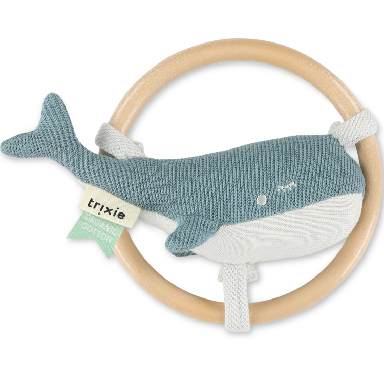 Hochet en bois Baleine (Trixie) - Image 1