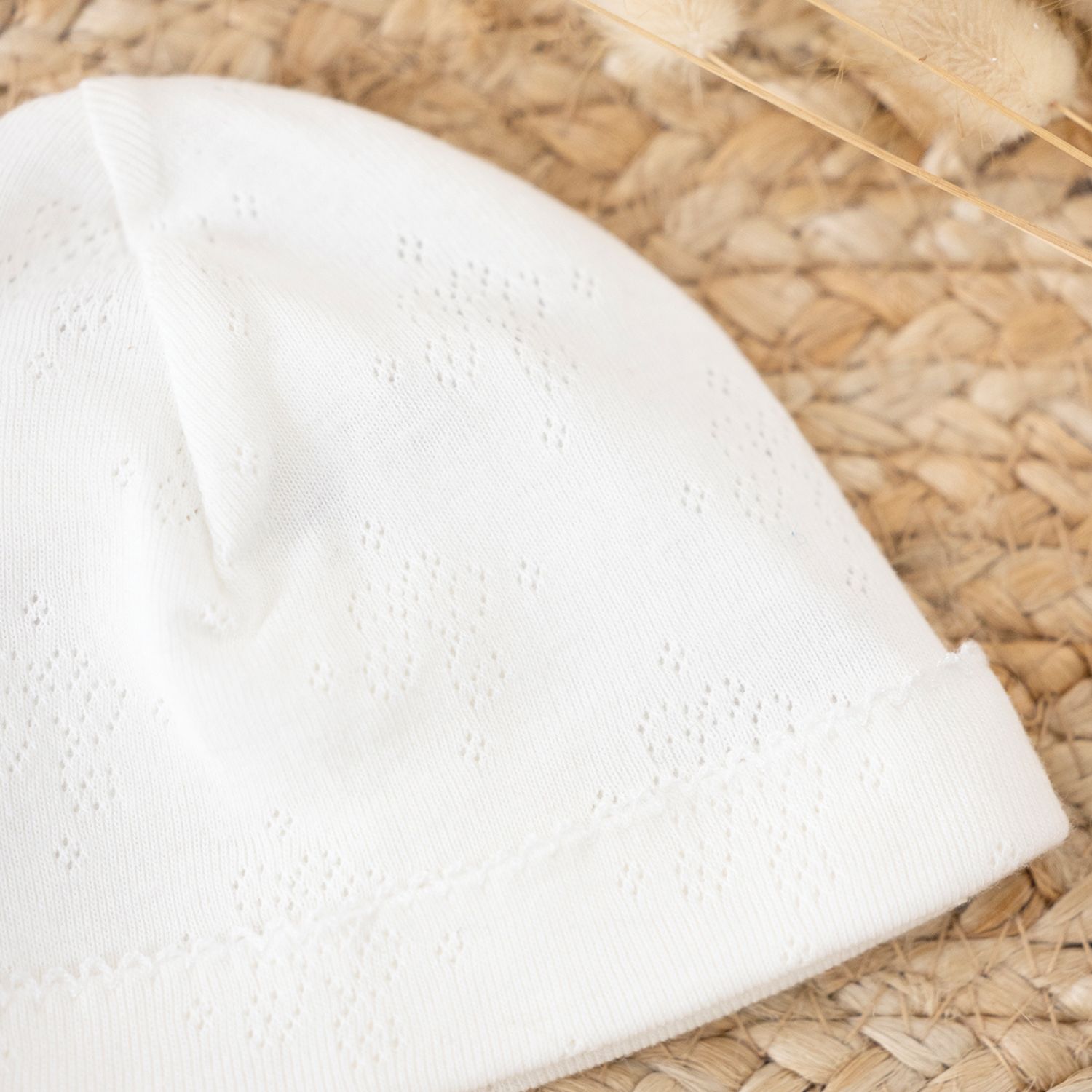 Bonnet de naissance en coton bio écru (1-3 mois) (Tartine et Chocolat) - Image 2