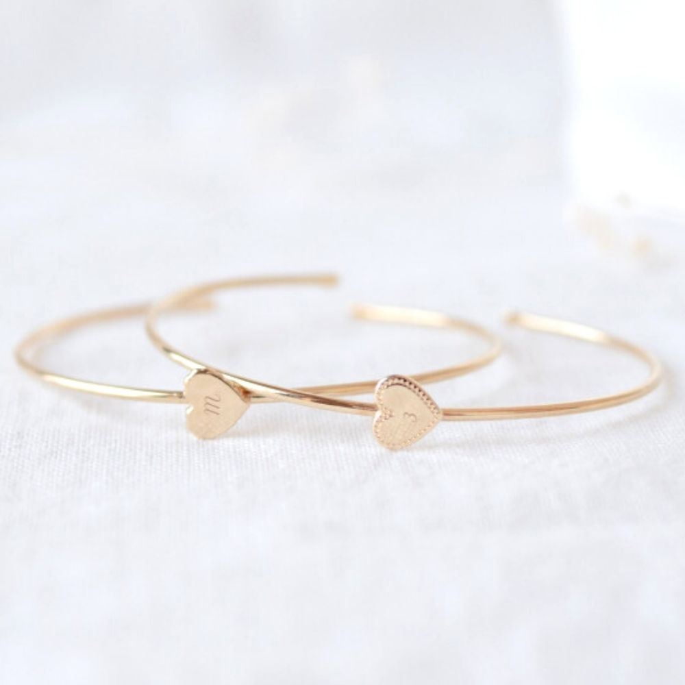 Mon Petit Poids - Jonc Joséphine en plaqué or jaune (personnalisable)