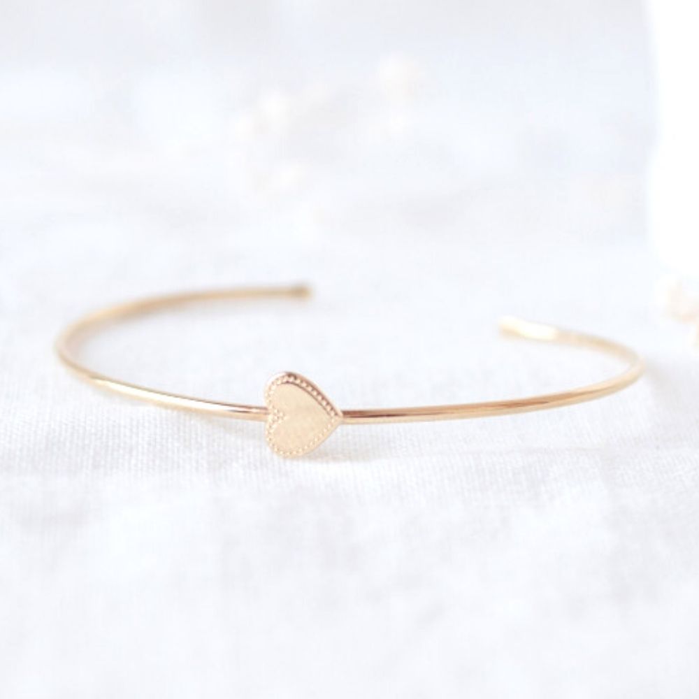 Jonc Joséphine en plaqué or jaune (personnalisable) (Mon Petit Poids) - Image 3