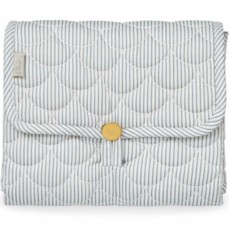 Cam Cam Copenhagen - Tapis à langer nomade Classic Stripes Blue