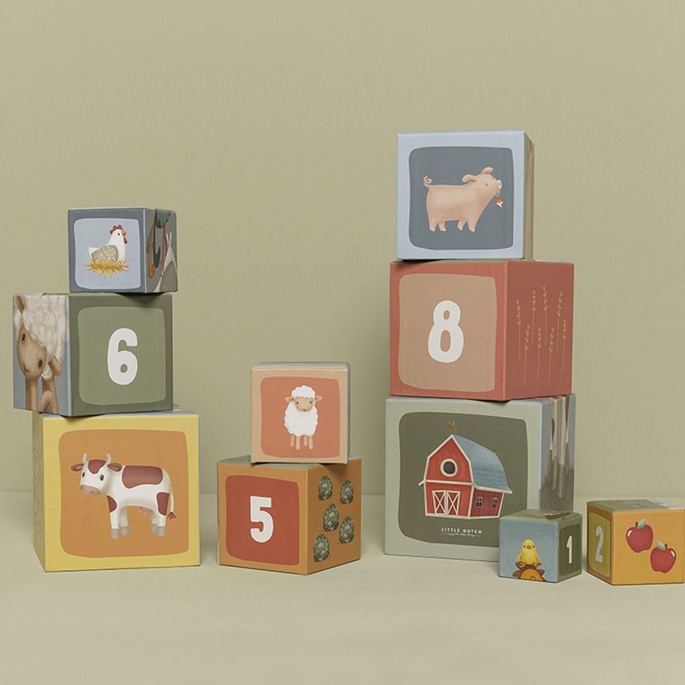 Blocs à empiler en carton Little Farm (Little Dutch) - Image 2