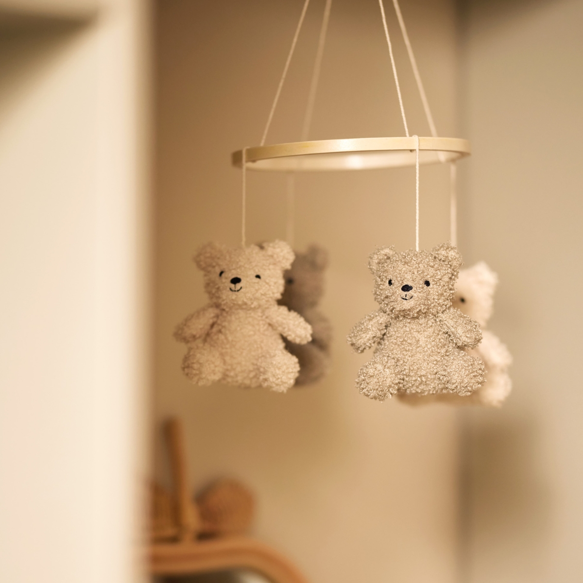 Mobile bébé Teddy Bear Olive Green-Naturel (Jollein) - Image 3