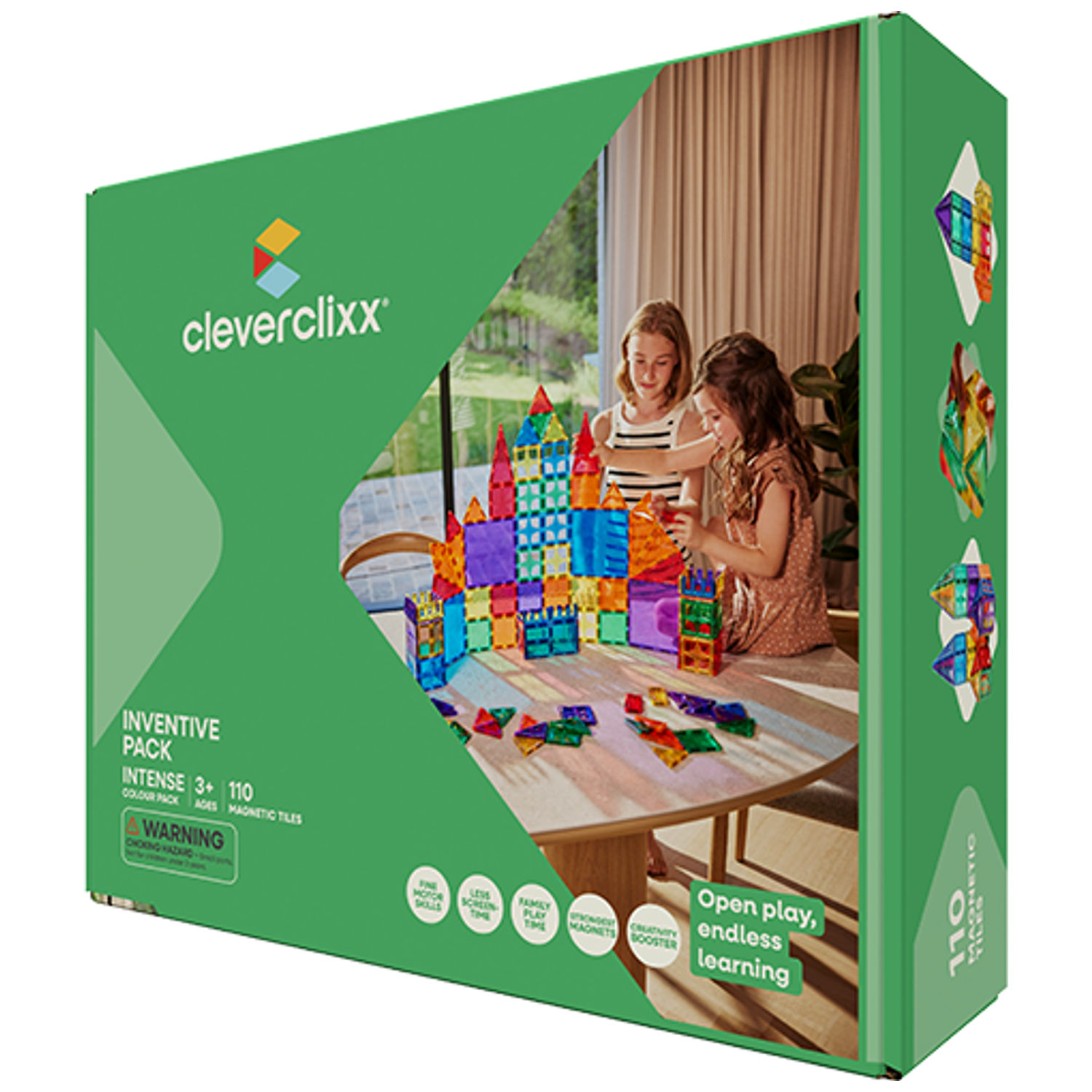Kit de construction magnétique Inventive Intense (110 pièces) (Cleverclixx) - Image 8
