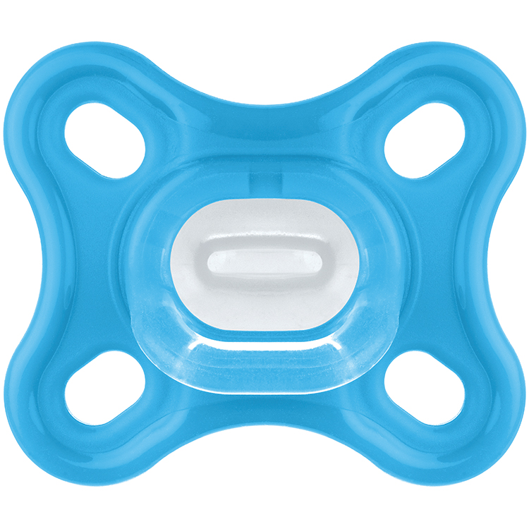 Lot de 2 sucettes en silicone Comfort bleu (0-2 mois) (MAM) - Image 1