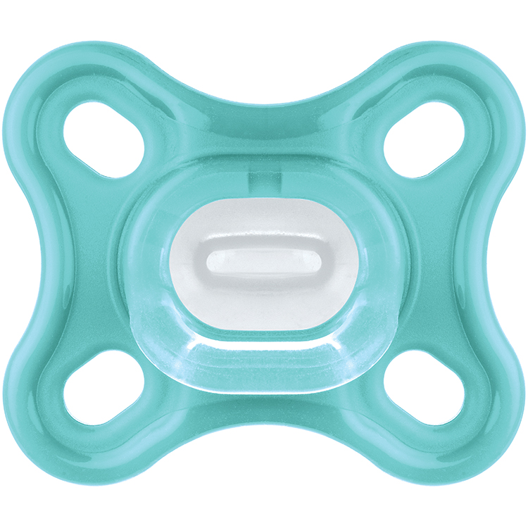 Lot de 2 sucettes en silicone Comfort bleu (0-2 mois) (MAM) - Image 2