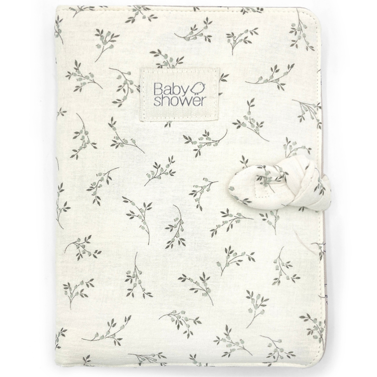Babyshower - Protège carnet de santé Knot Olive Bloom