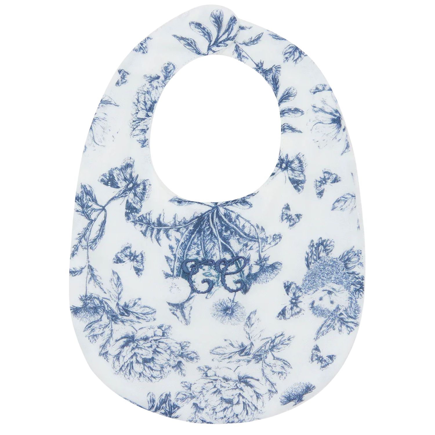 Tartine et Chocolat - Bavoir bandana Toile de Jouy bleu