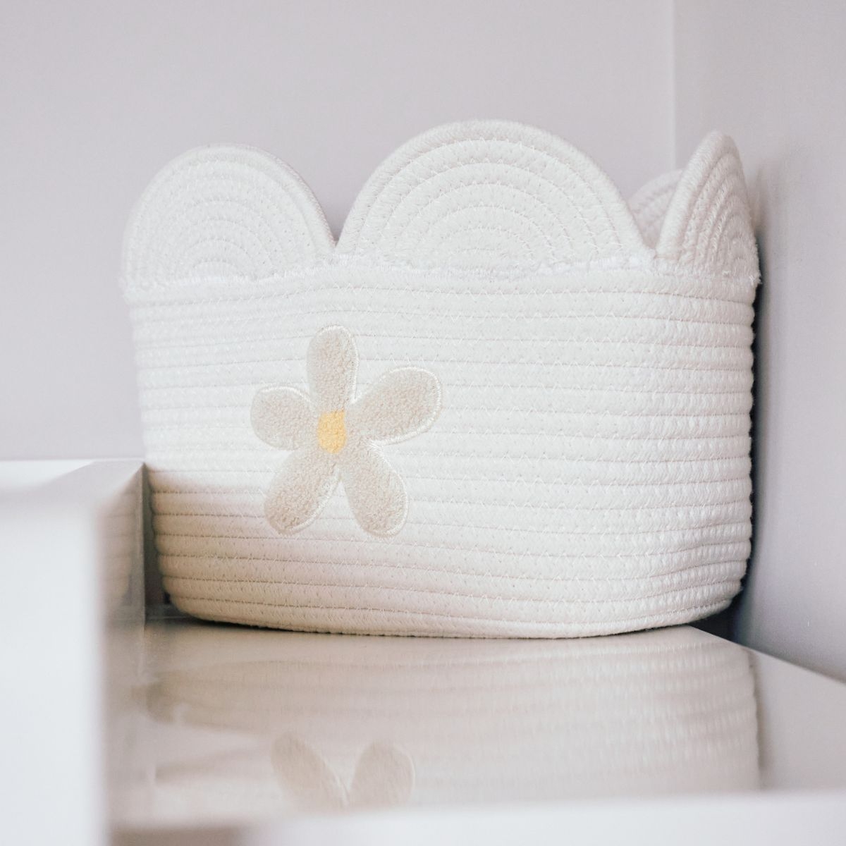 Panier de rangement Fleur écru (30 x 20 cm) (Childhome) - Image 2