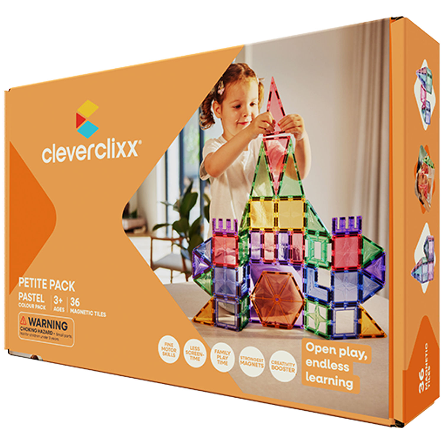 Kit de construction magnétique Petite Pastel (36 pièces) (Cleverclixx) - Image 7