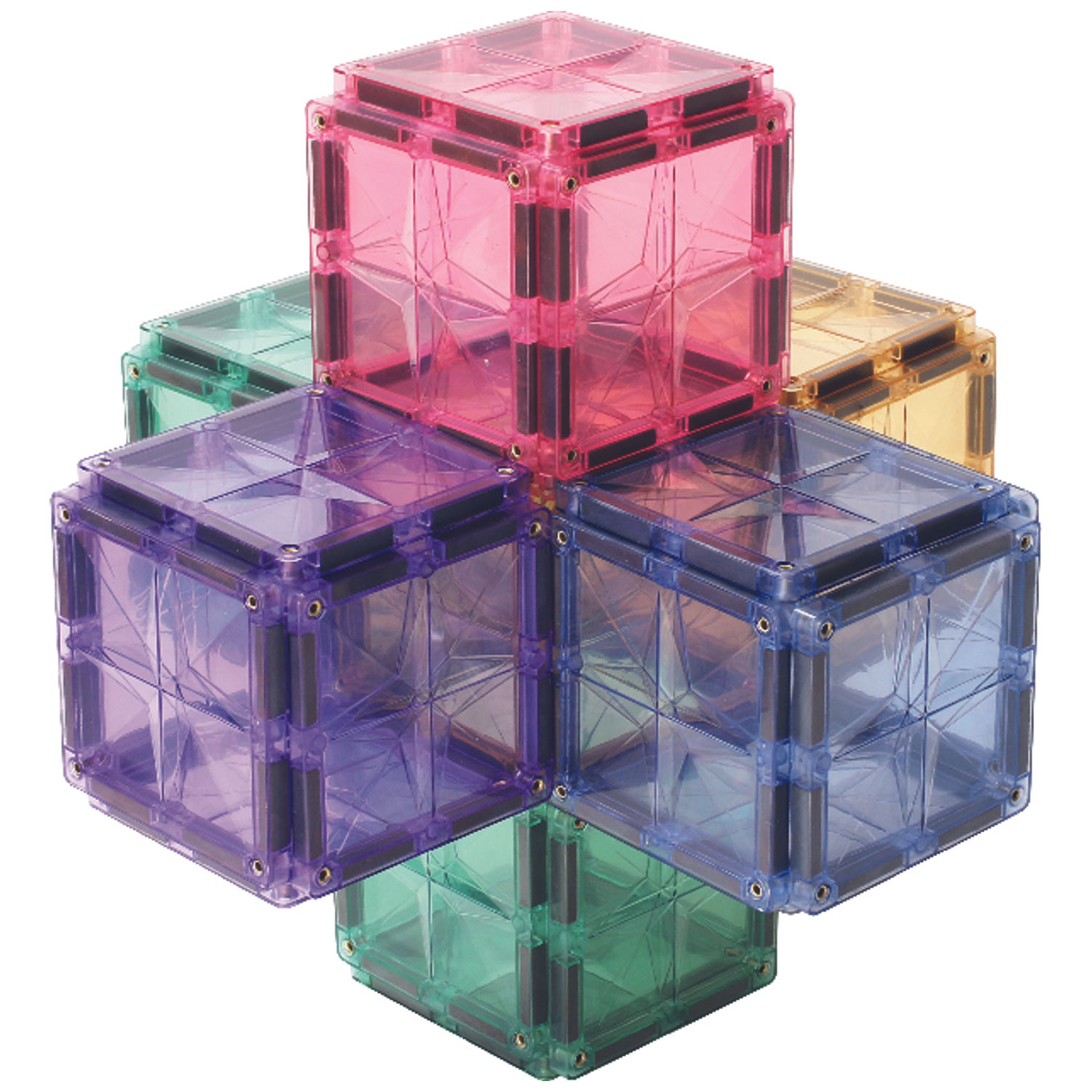 Kit de construction magnétique Petite Pastel (36 pièces) (Cleverclixx) - Image 5
