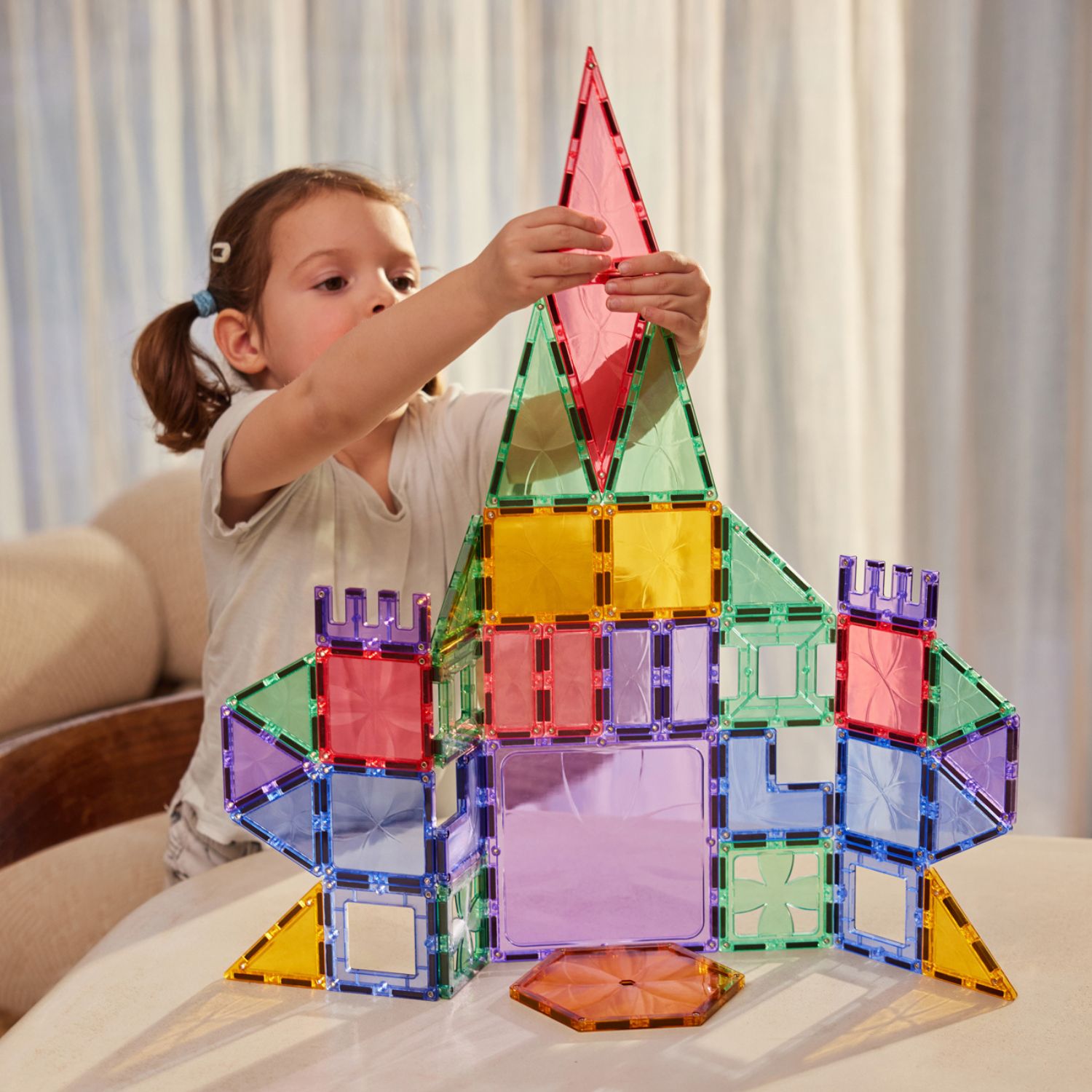 Kit de construction magnétique Petite Pastel (36 pièces) (Cleverclixx) - Image 3