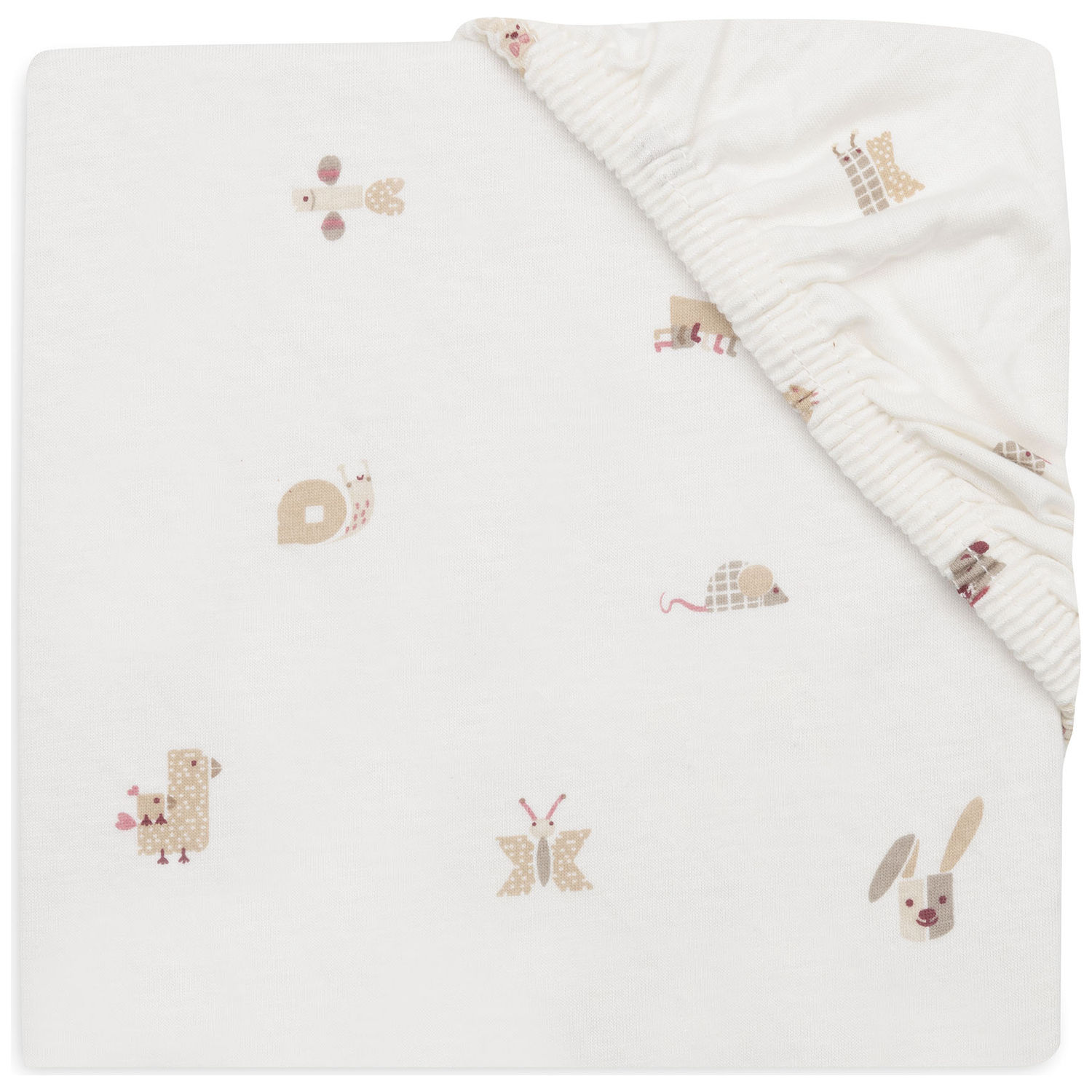 Jollein - Drap housse en jersey Animal Friends (70 x 140 cm)