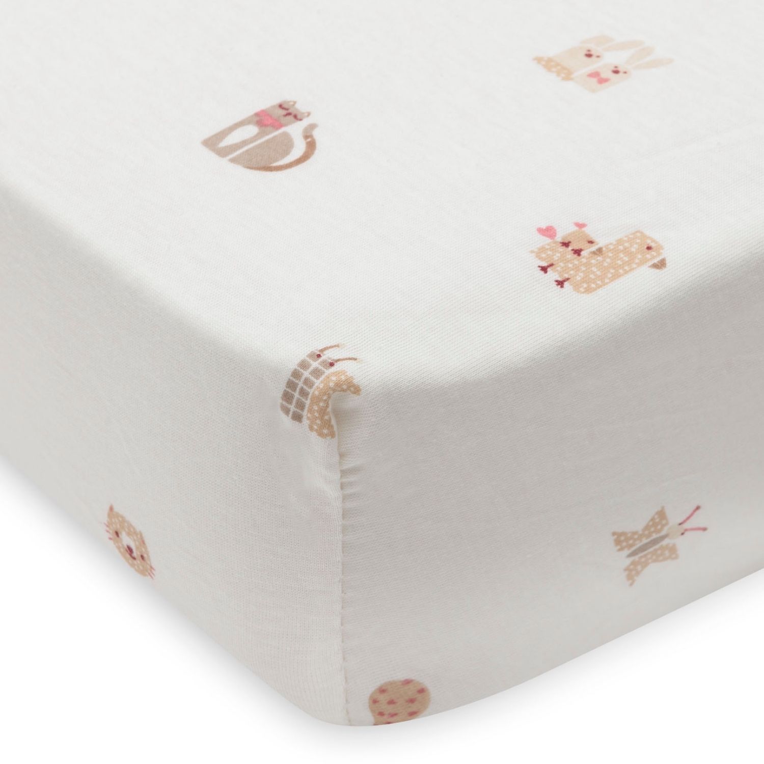 Drap housse en jersey Animal Friends (70 x 140 cm) (Jollein) - Image 3