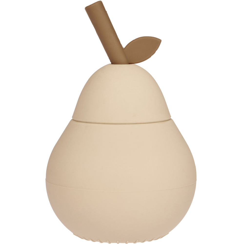 Tasse en silicone avec paille Poire vanilla (OYOY Mini) - Image 1