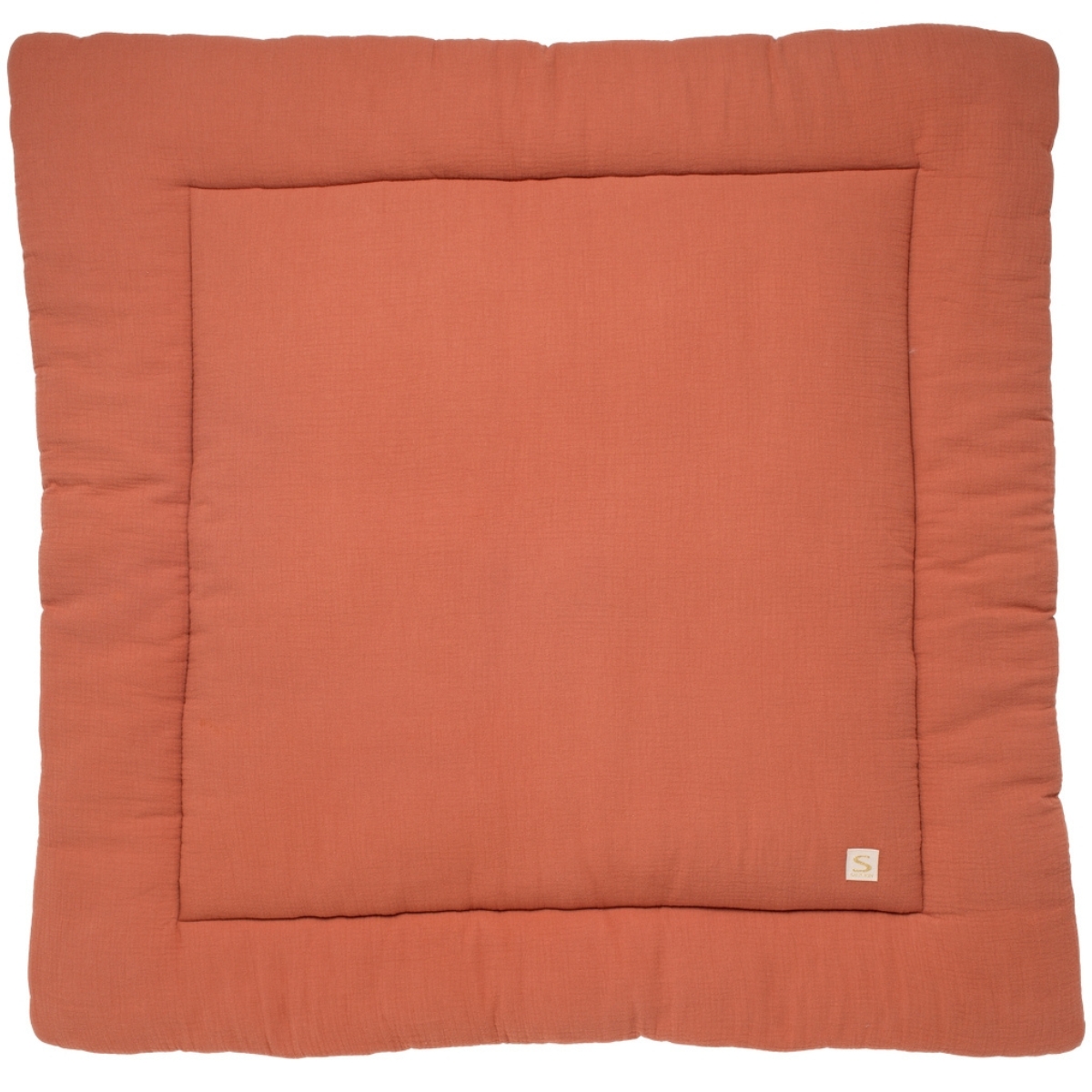 Tapis de jeu en gaze de coton Terracotta (100 x 100 cm) (Sauthon) - Image 1