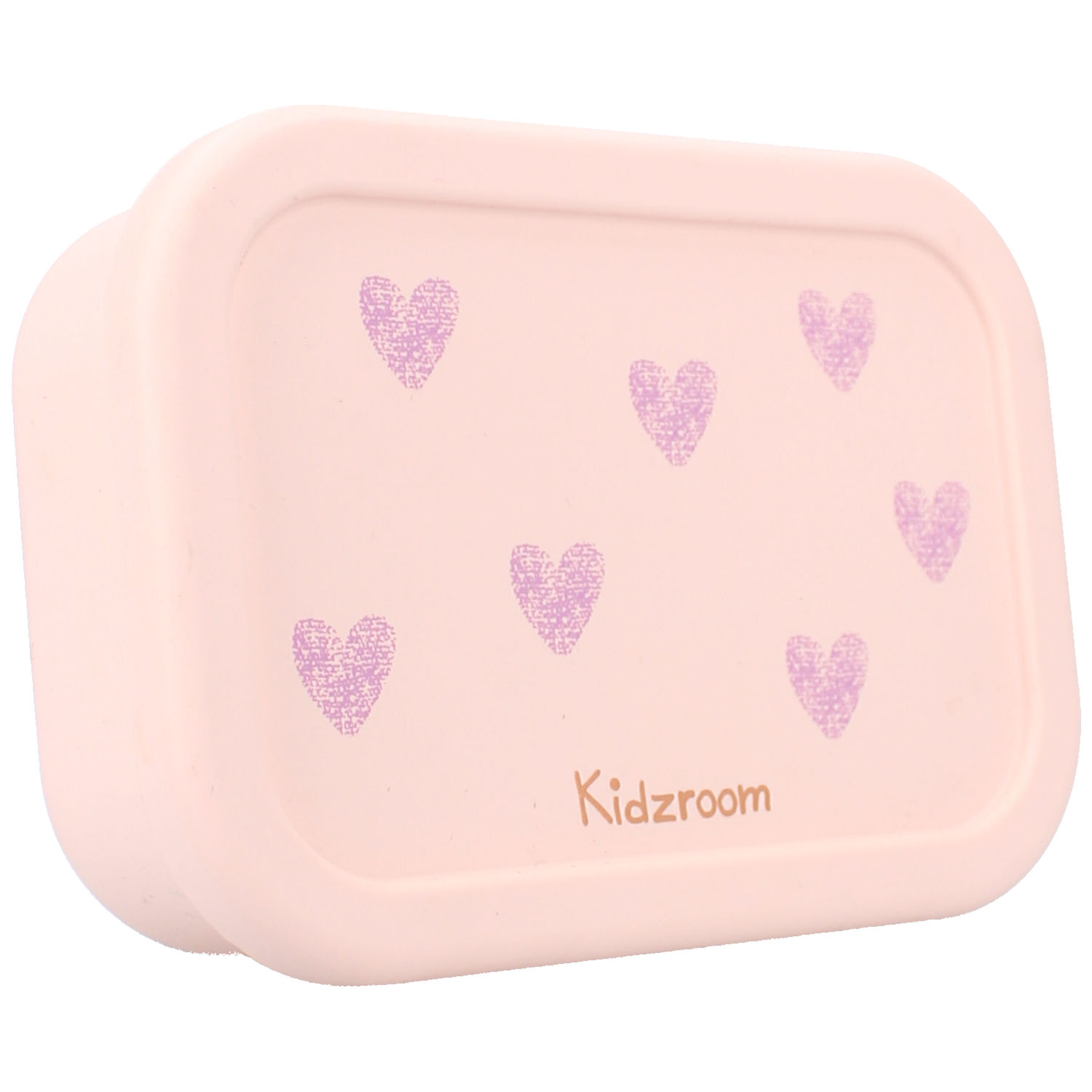 Lunch box en silicone Cœurs rose