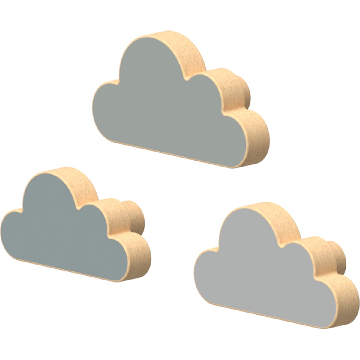 Cam Cam Copenhagen - Lot de 3 patères Nuage