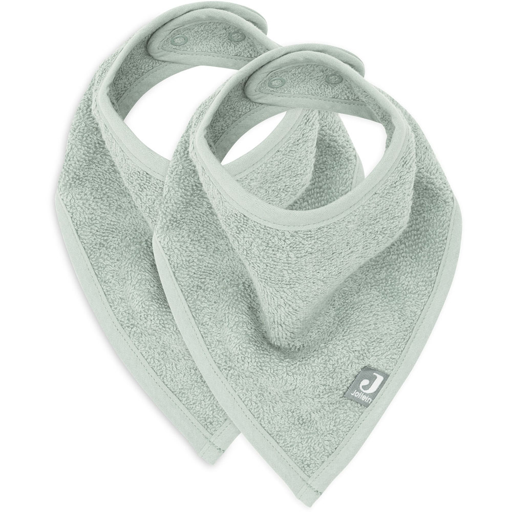 Jollein - Lot de 2 bavoirs bandana Ash Green