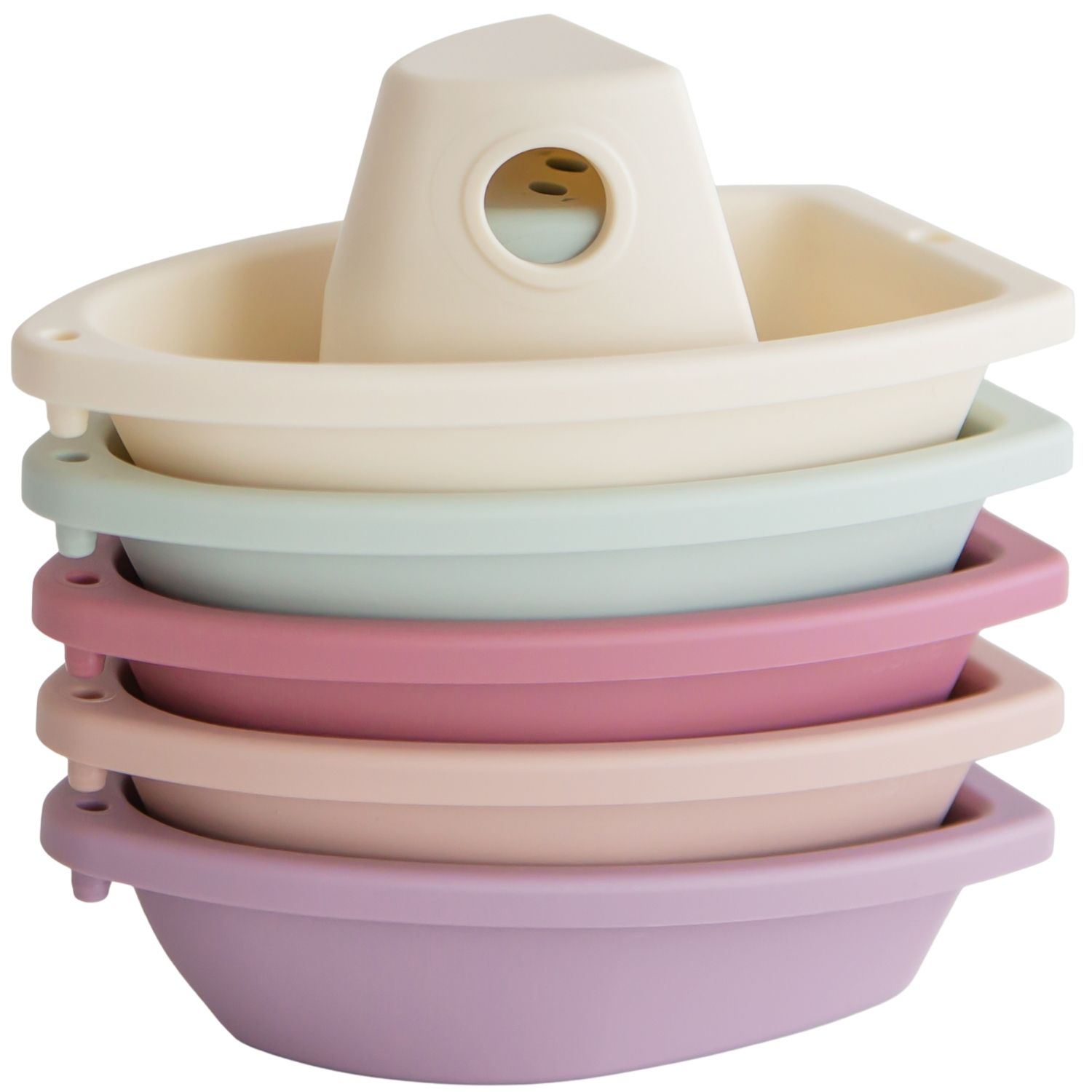 Mushie - Lot de 5 jouets de bain Boats Petal