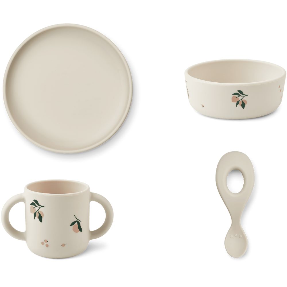 Coffret repas en silicone Vivi Peach (4 pièces) (Liewood) - Image 5