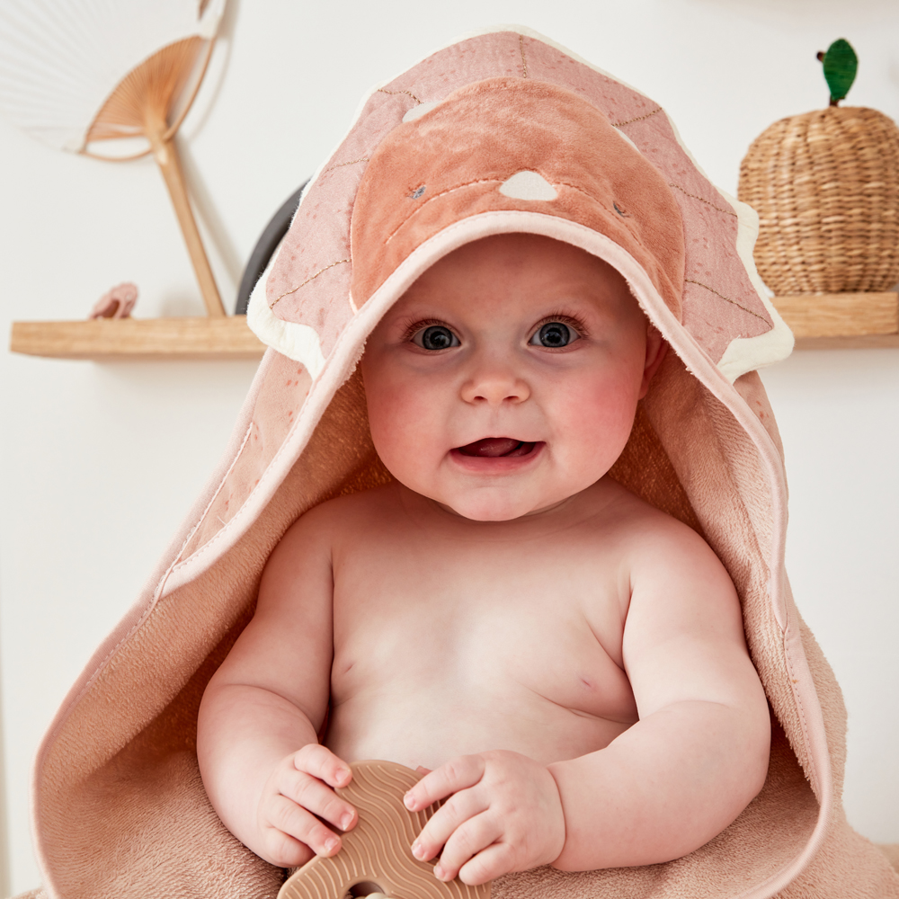 Cape de bain + gant tricératpos Popsie (75 x75 cm) (Noukie's) - Image 3
