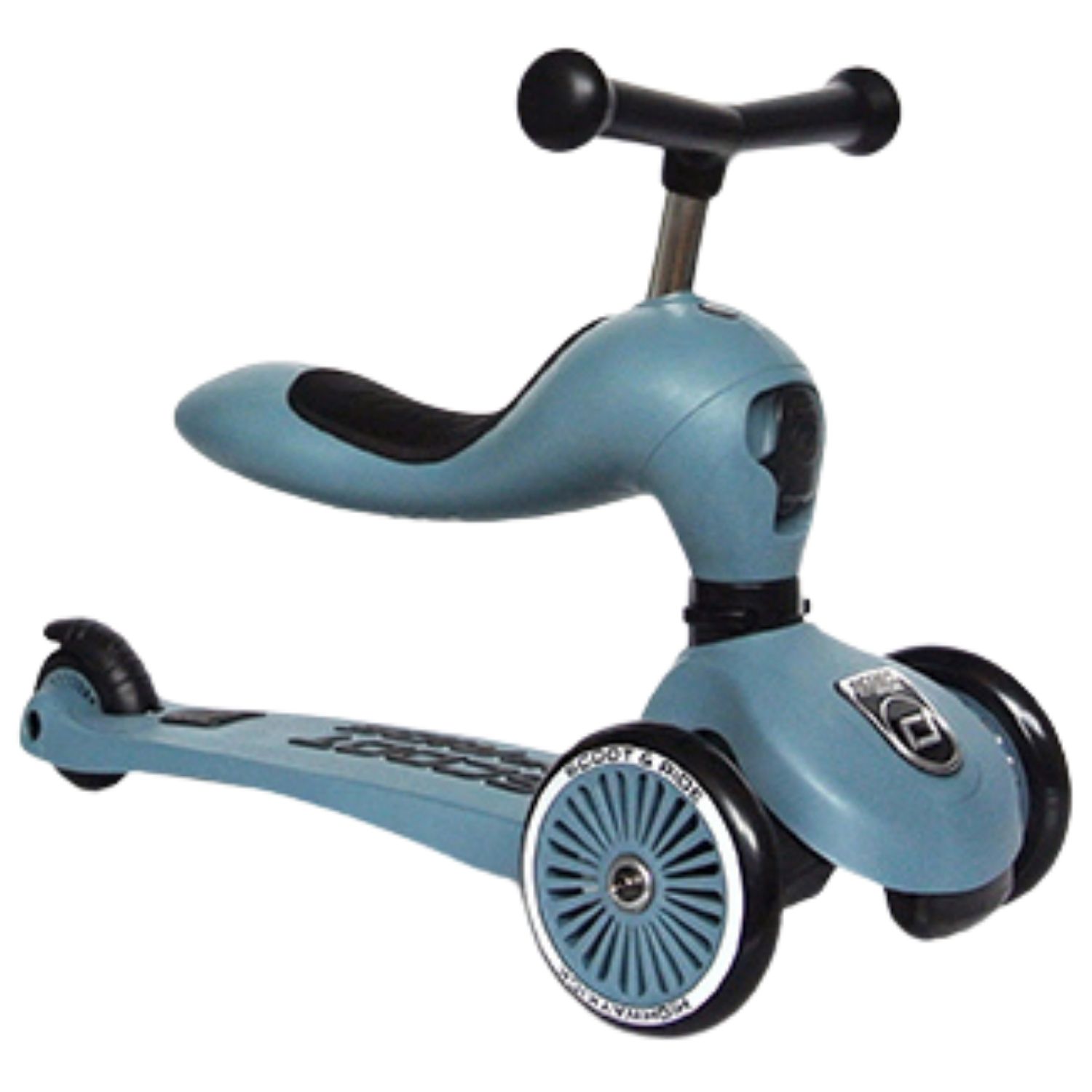 Porteur évolutif en trottinette Highwaykick 1 bleu acier (Scoot And Ride) - Image 8