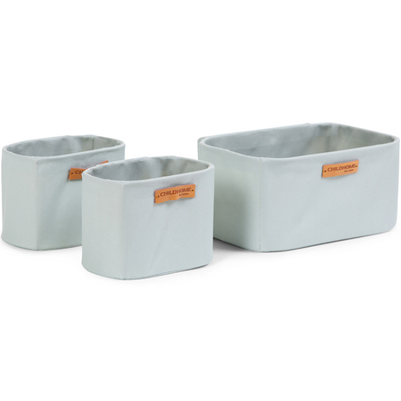 Childhome - Lot de 3 paniers à suspendre table à langer Evolux gris clair