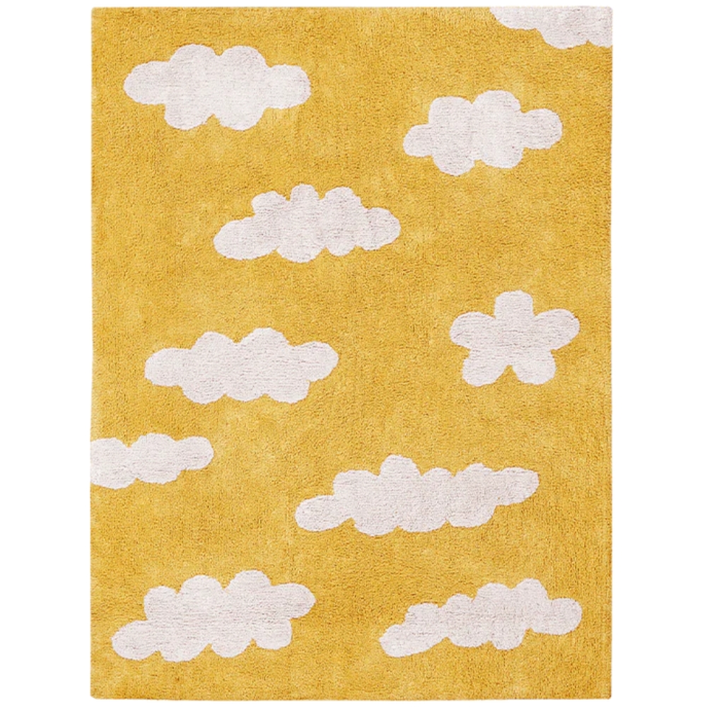 Tapis rectangulaire Clouds nuage jaune (120 x 160 cm) (Lorena Canals) - Image 1