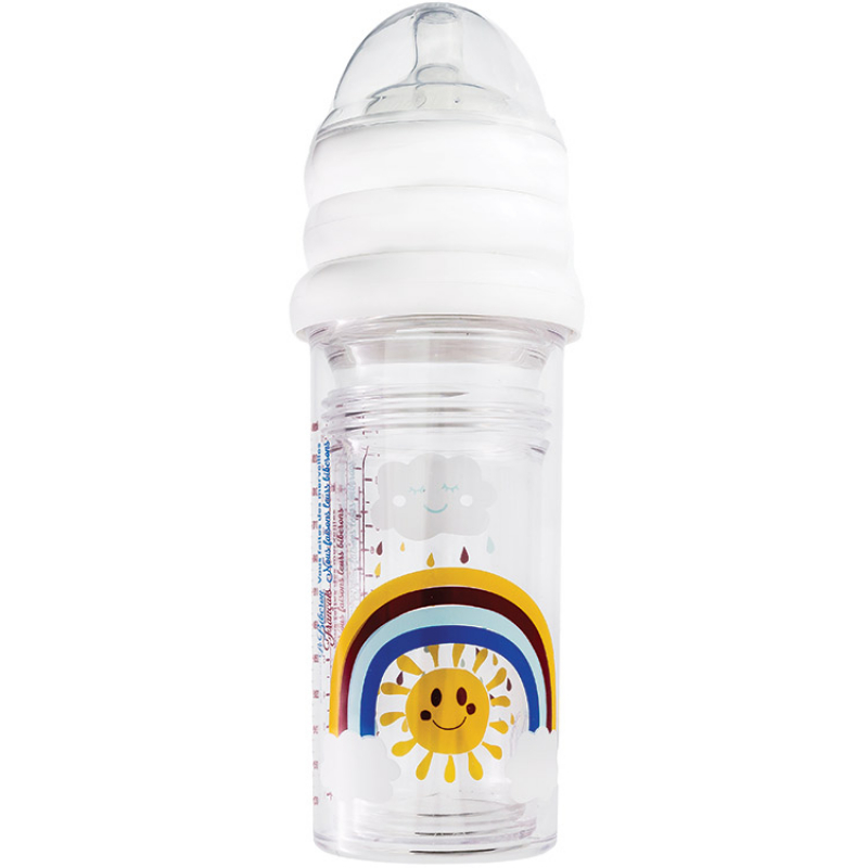 Lot de 3 biberons anti colique gigognes Rainbow Arc-en-ciel (360 ml et 210 ml) (Le Biberon Français) - Image 2