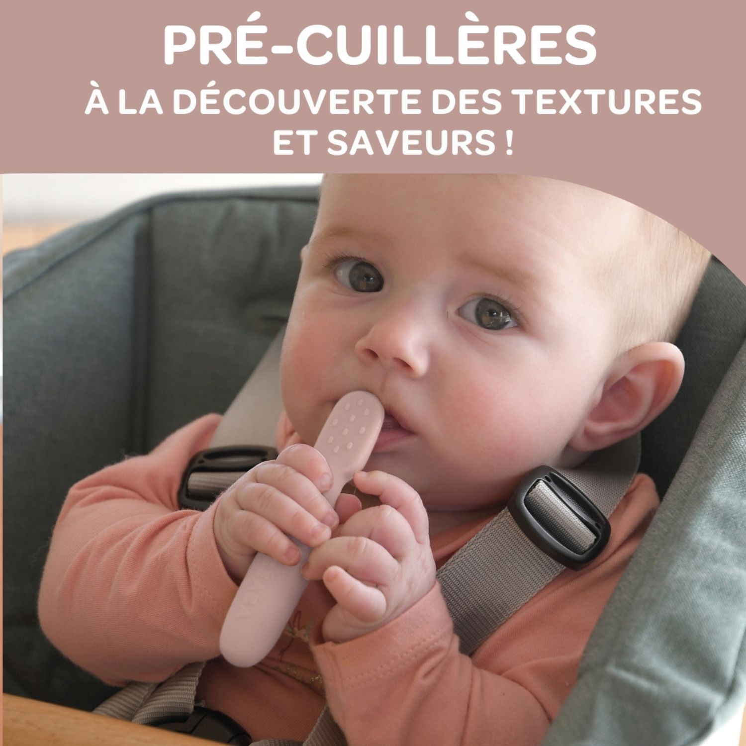 Lot de 2 précuillères en silicone Pralin et Argile (Béaba) - Image 4
