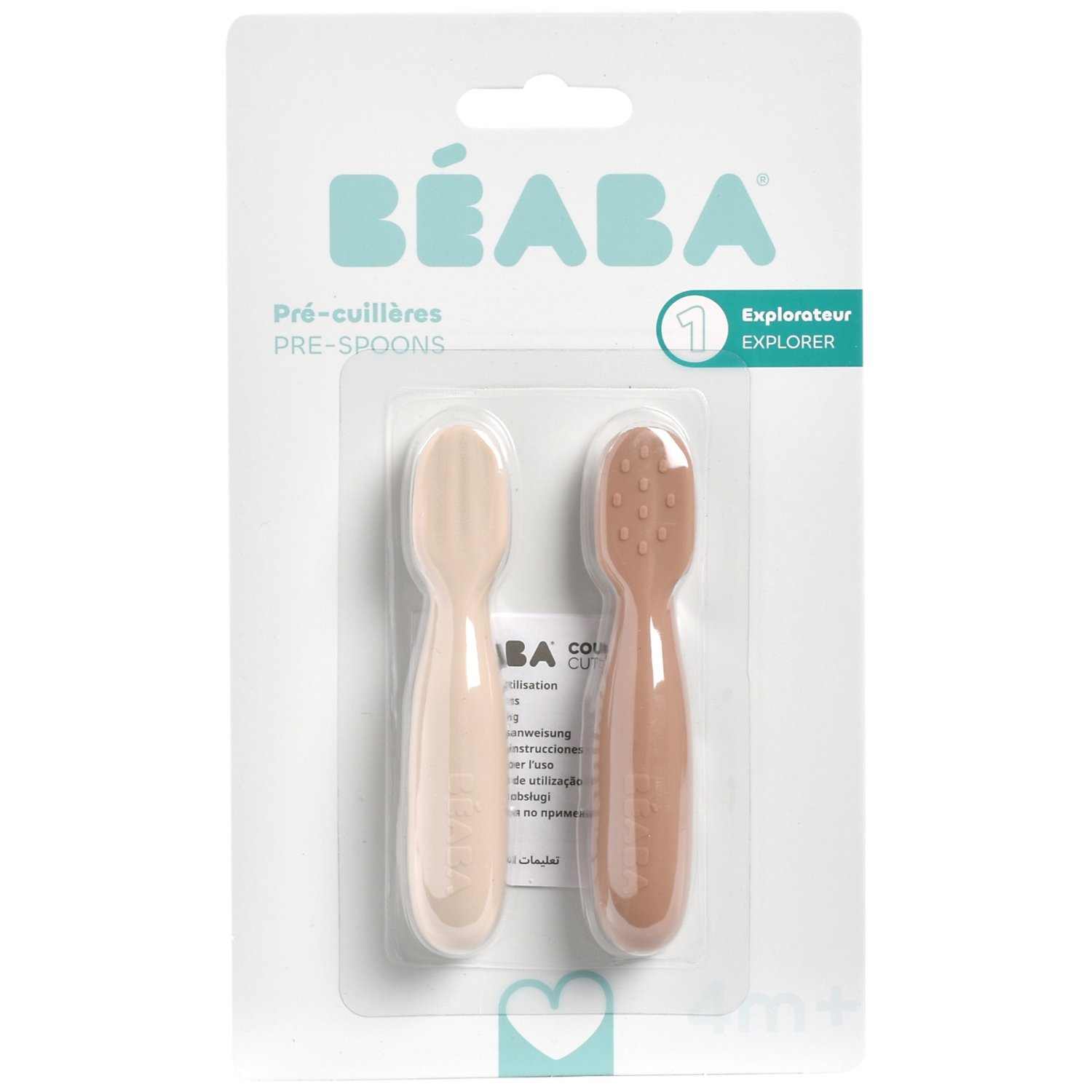 Lot de 2 précuillères en silicone Pralin et Argile (Béaba) - Image 5