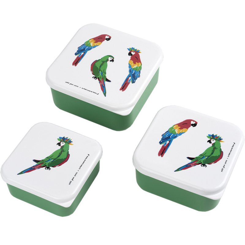 Lot de 3 boîtes à goûter Le Petit Lucas Du Tertre Le Perroquet