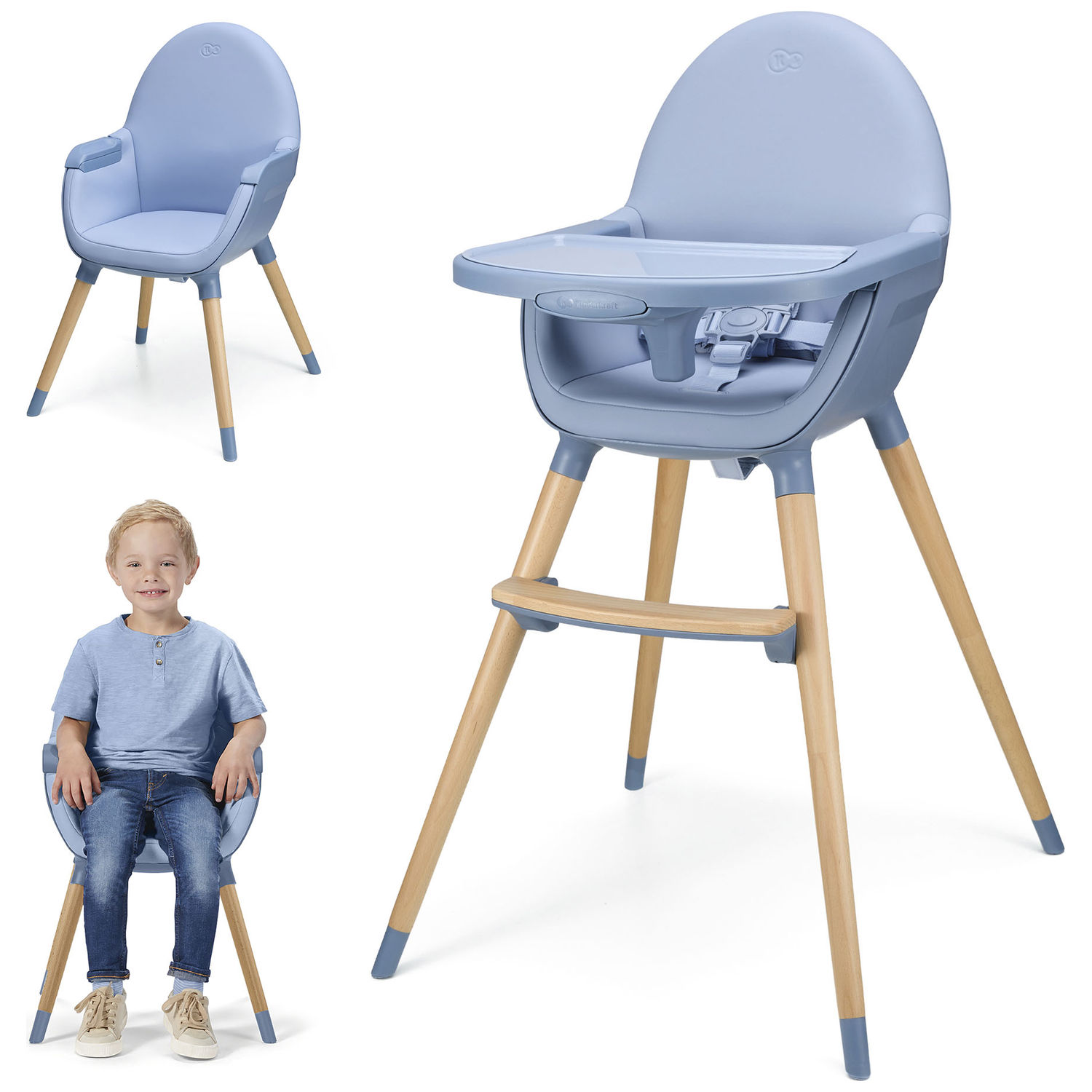 Chaise haute 2 en 1 Fini 2 Nordic Breeze (Kinderkraft) - Image 4