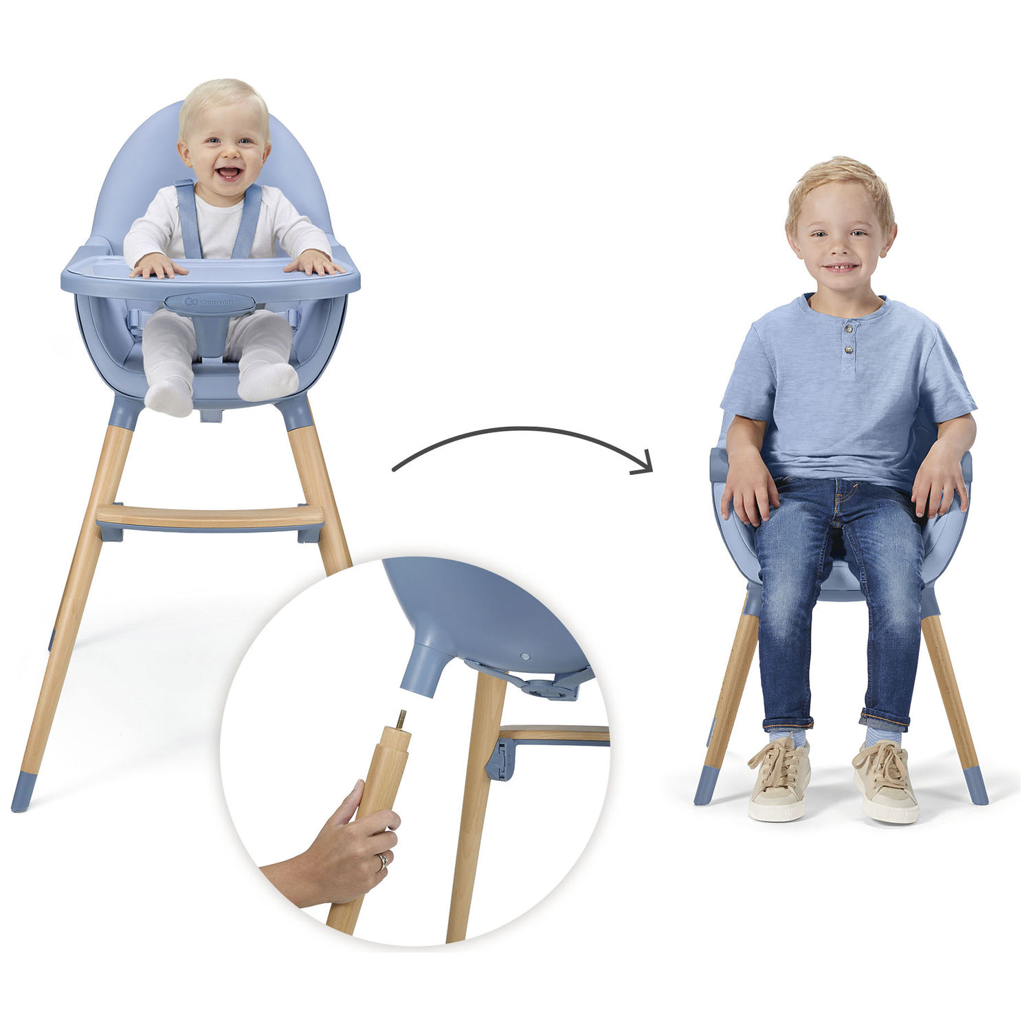 Chaise haute 2 en 1 Fini 2 Nordic Breeze (Kinderkraft) - Image 7
