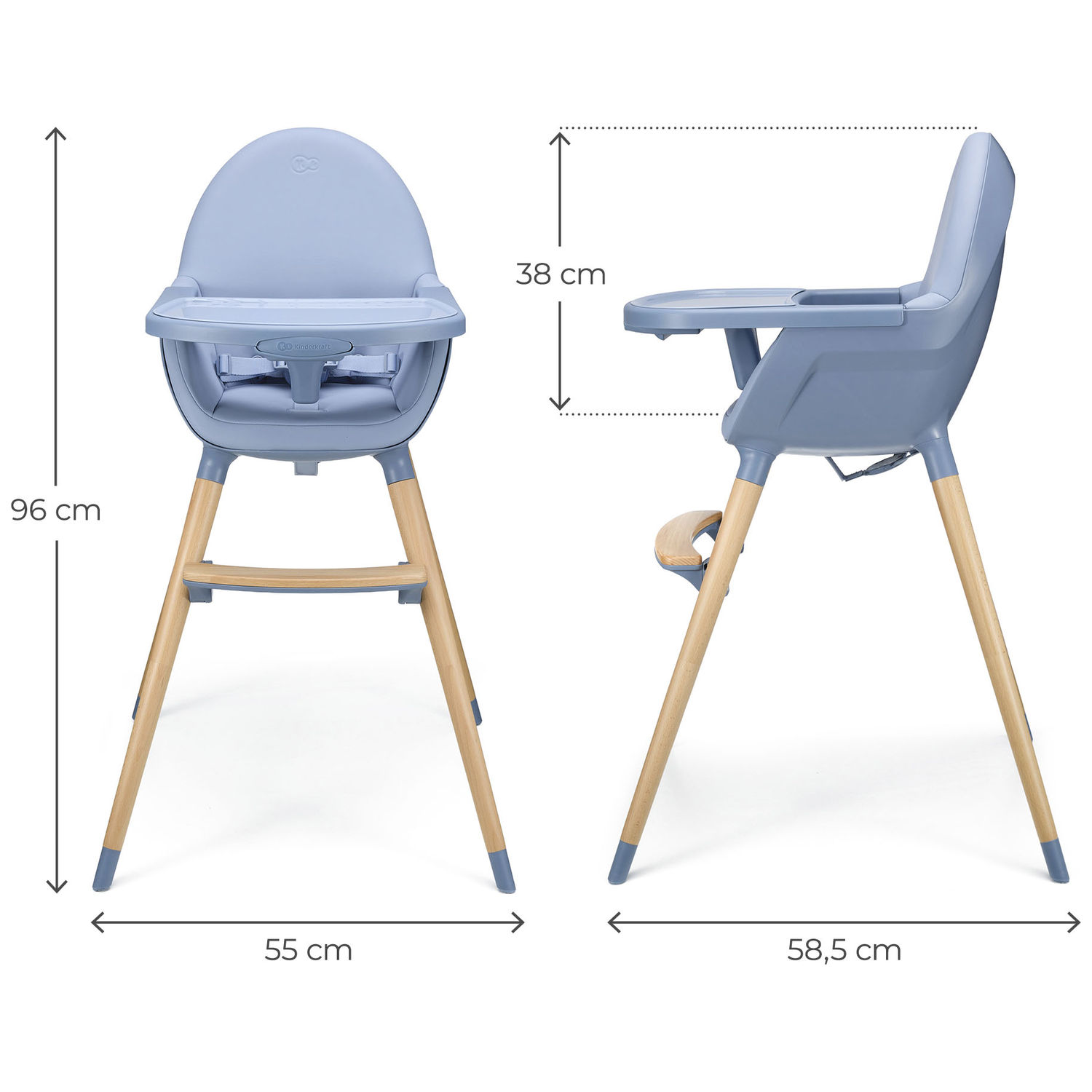 Chaise haute 2 en 1 Fini 2 Nordic Breeze (Kinderkraft) - Image 9