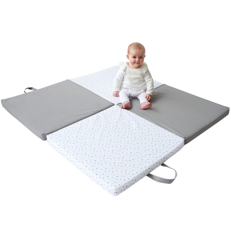 Tapis de jeu pliable 3 en 1 gris étoile (Candide) - Image 1