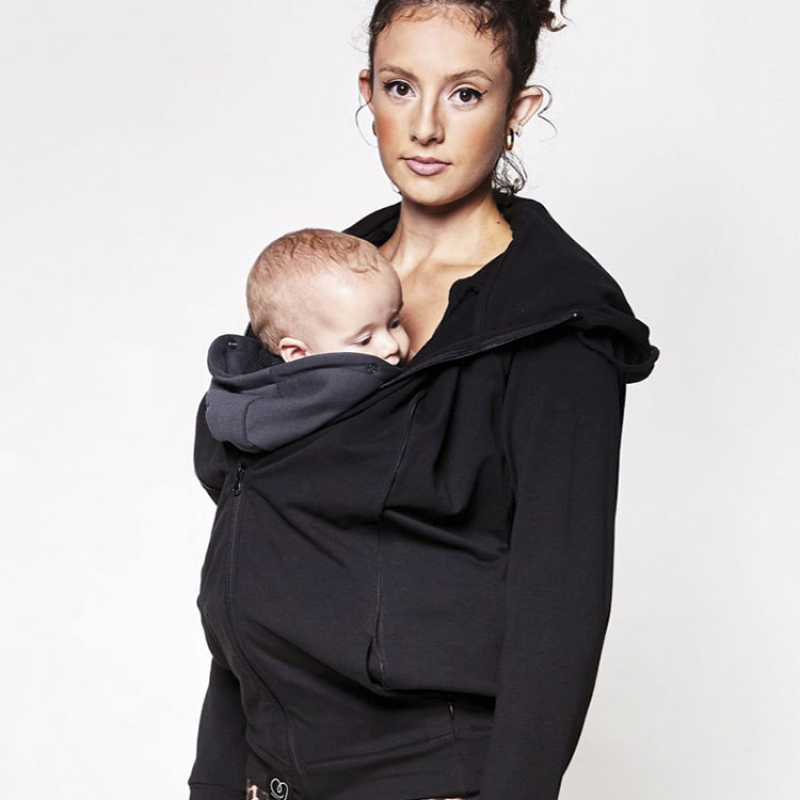 Love Radius - Sweat du parent pour porté bébé noir (taille XL)