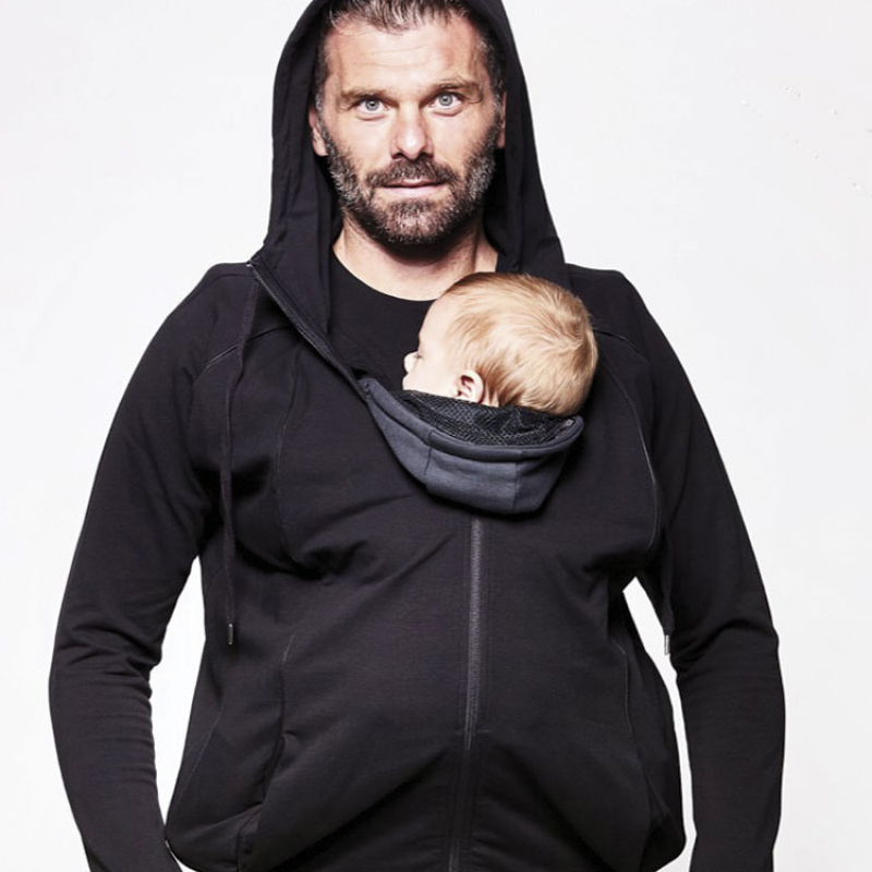 Sweat du parent pour porté bébé noir (taille XL) (Love Radius) - Image 3