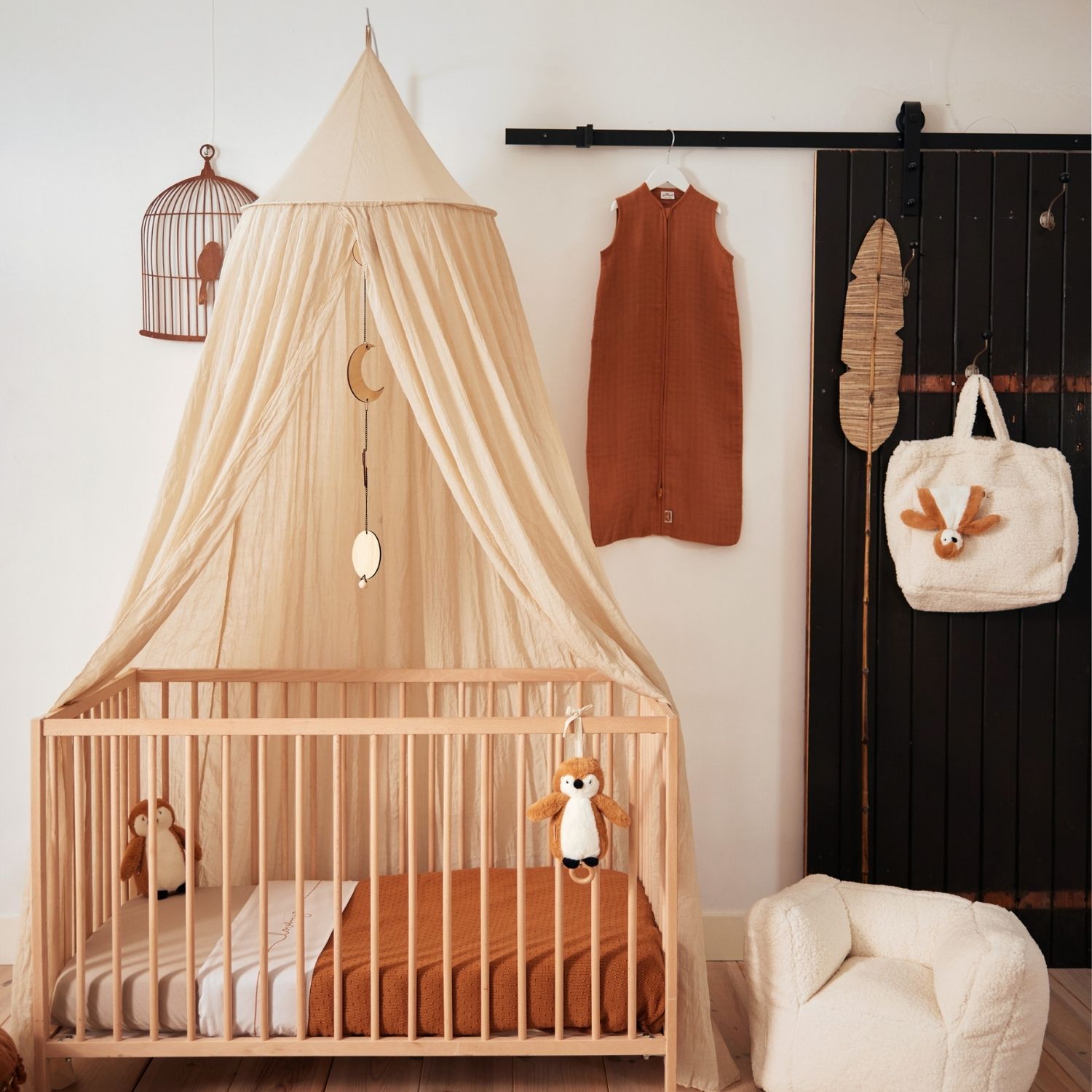 Grande flèche de lit blanche (pour ciel de lit 245 cm) (Jollein) - Image 1