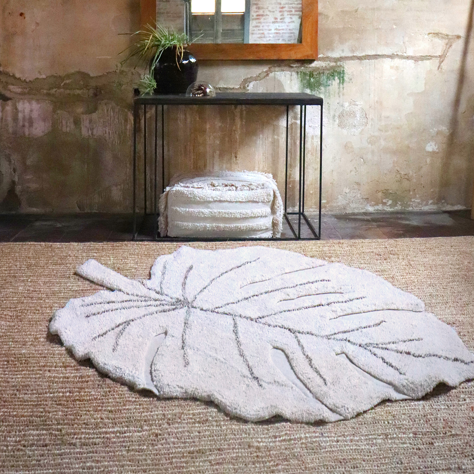 Tapis lavable Monstera natural (120 x 180 cm) (Lorena Canals) - Image 2