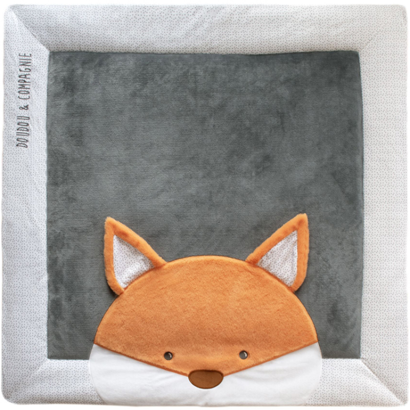 Doudou Et Compagnie - Tapis de jeu Tapidou renard (100 x 100 cm)