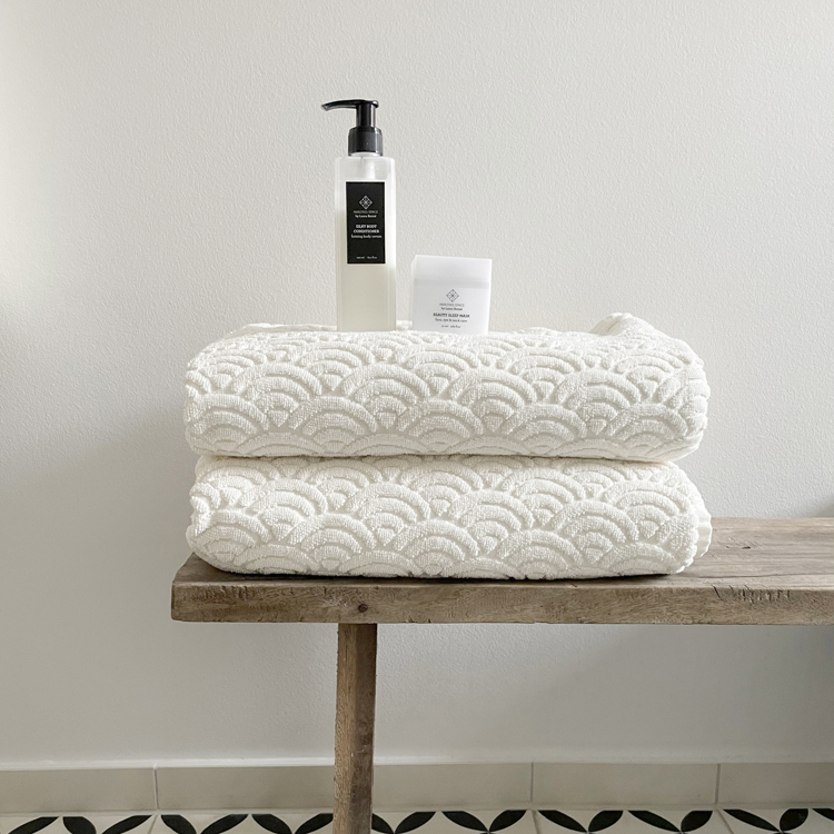 Cape de bain ours écrue (80 x 80 cm) (Cam Cam Copenhagen) - Image 3