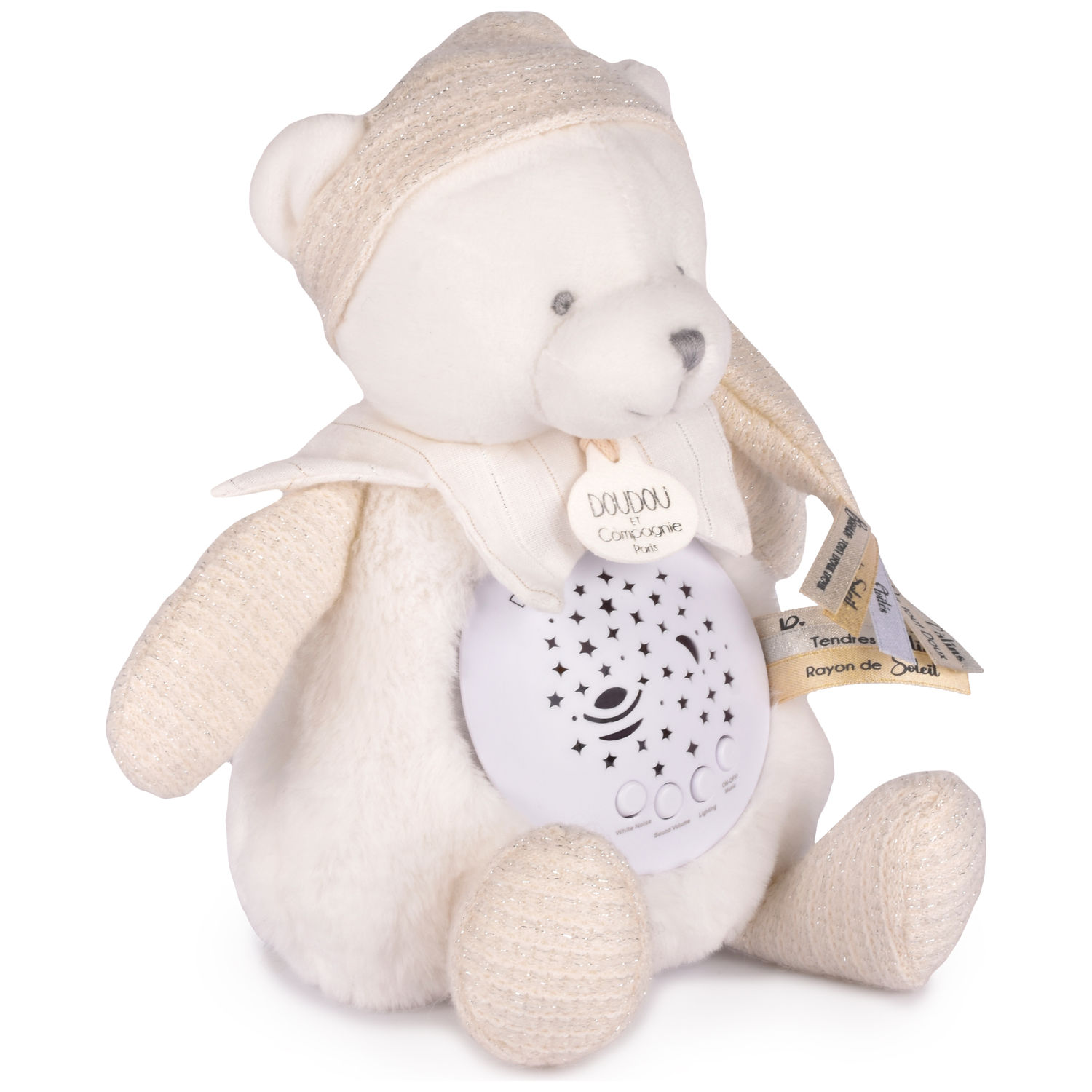 Veilleuse musicale projection d'étoiles ours blanc (Doudou Et Compagnie) - Image 5