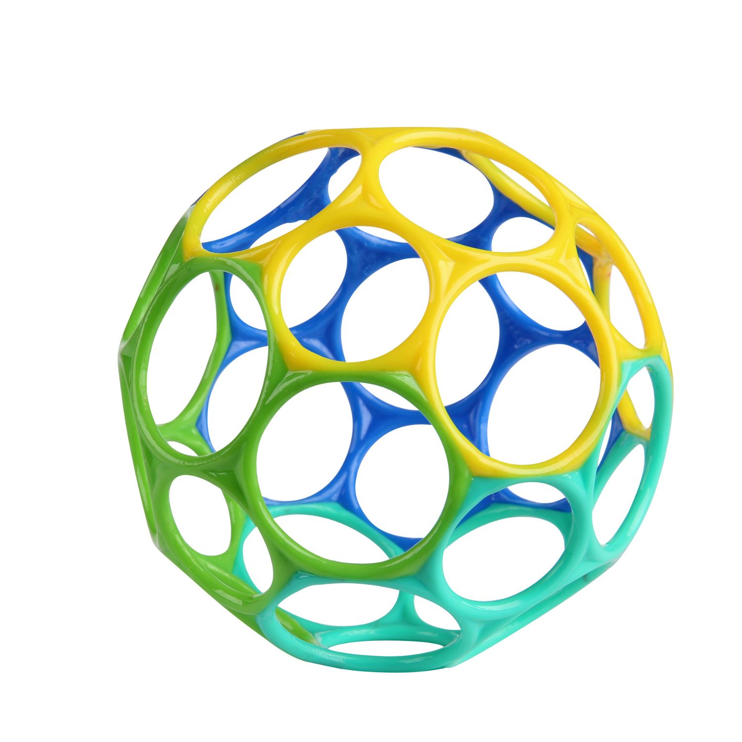 Oball - Balle hochet souple bleu et vert