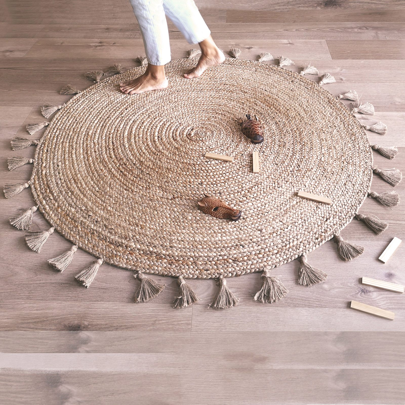 Tapis rond en jute Else (140 cm) (Nattiot) - Image 3